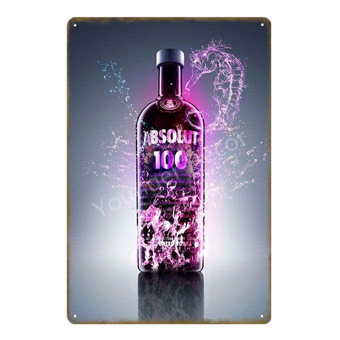 Absolut Peppar Poster Vodka Metal Tin